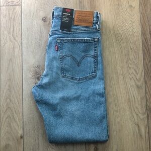 Levi's Women’s Wedgie High Rise Tapered Leg Jeans in Light Blue Wash